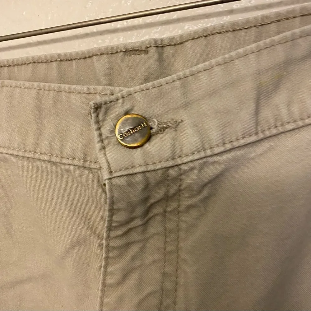 Carhartt Mens Cargo Shorts Tan Beige 100% Cotton Canvas Original Fit-38